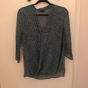 Banana Republic patterned wrap top - size S